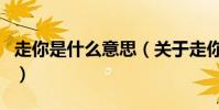 走你是什么意思(關于走你是什么意思的介紹)