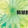 韓慧靜（關于韓慧靜的介紹）