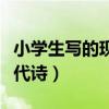 小學生寫的現代詩四年級簡短（小學生寫的現代詩）