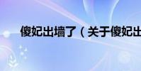 傻妃出墻了(關于傻妃出墻了的介紹)