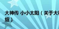 大神傳 小小太陽(關于大神傳 小小太陽的介紹)