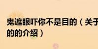 鬼遮眼嚇你不是目的(關于鬼遮眼嚇你不是目的的介紹)