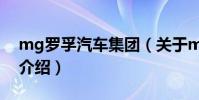 mg羅孚汽車集團(關于mg羅孚汽車集團的介紹)