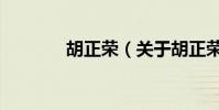 胡正榮(關于胡正榮的介紹)