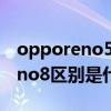 opporeno5和vivox27 vivot2x和OPPOReno8區別是什么 