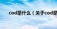 cod是什么(關于cod是什么的介紹)
