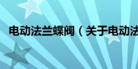 電動法蘭蝶閥(關于電動法蘭蝶閥的介紹)