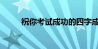 祝你考試成功的四字成語有哪些?