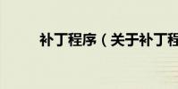 補丁程序(關于補丁程序的介紹)