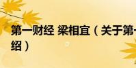 第一財經 梁相宜(關于第一財經 梁相宜的介紹)