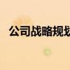 公司戰略規劃（關于公司戰略規劃的介紹）