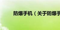 防爆手機(關于防爆手機的介紹)