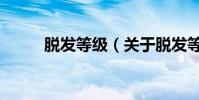 脫發等級(關于脫發等級的介紹)