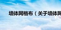 墻體網格布(關于墻體網格布的介紹)