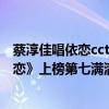 蔡淳佳唱依戀cctv視頻（蔡淳佳十大經典歌曲排行榜：《依戀》上榜第七滿滿回憶）