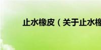 止水橡皮(關于止水橡皮的介紹)