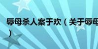 辱母殺人案于歡(關于辱母殺人案于歡的介紹)
