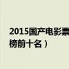 2015國產電影票房排行榜前十名（2014國產電影票房排行榜前十名）