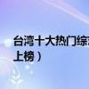 臺灣十大熱門綜藝節目（《康熙來了》第一《娛樂百分百》上榜）