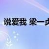 說愛我 梁一貞（關于說愛我 梁一貞的介紹）