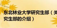 東北林業大學研究生部(關于東北林業大學研究生部的介紹)