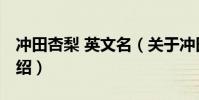 沖田杏梨 英文名(關于沖田杏梨 英文名的介紹)