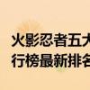 火影忍者五大美女排行（火影忍者十大美女排行榜最新排名）