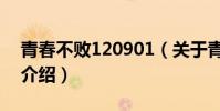 青春不敗120901(關于青春不敗120901的介紹)