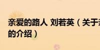 親愛的路人 劉若英(關于親愛的路人 劉若英的介紹)