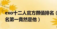 exo十二人官方顏值排名(邊伯賢排名第3排名第一竟然是他)