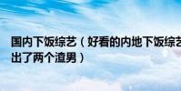 國內下飯綜藝(好看的內地下飯綜藝:《中餐廳》上榜第十出了兩個渣男)