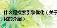 什么是搜索引擎優化(關于什么是搜索引擎優化的介紹)