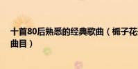 十首80后熟悉的經典歌曲(梔子花開上榜,第一是老狼經典曲目)