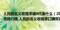 人民的名義收視率破8代表什么(2017年4月1日電視劇收視率排行榜,人民的名義收視率口碑雙高)