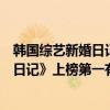 韓國綜藝新婚日記第二季（韓國十大愛情綜藝節目：《新婚日記》上榜第一有維尼夫婦）