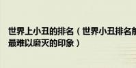 世界上小丑的排名(世界小丑排名前十:哪一個給你留下了最難以磨滅的印象)