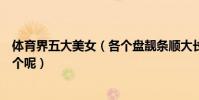 體育界五大美女(各個盤靚條順大長腿!看看你最喜歡哪一個呢)
