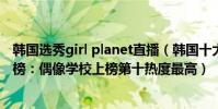 韓國選秀girl planet直播(韓國十大比較火的選秀綜藝排行榜:偶像學校上榜第十熱度最高)