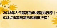 2018年人氣最高的電視劇排行榜(一口氣想看完的電視劇,2018點擊率最高電視劇排行榜)