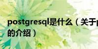 postgresql是什么(關于postgresql是什么的介紹)