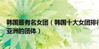 韓國最有名女團(韓國十大女團排行榜:f(x)上榜都是紅遍亞洲的團體)