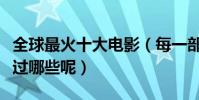 全球最火十大電影(每一部都是傳世經典你看過哪些呢)