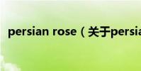 persian rose(關于persian rose的介紹)