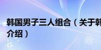 韓國男子三人組合(關于韓國男子三人組合的介紹)