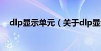 dlp顯示單元(關于dlp顯示單元的介紹)