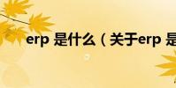 erp 是什么(關于erp 是什么的介紹)