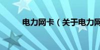 電力網卡(關于電力網卡的介紹)