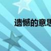 遺憾的意思（關于遺憾的意思的介紹）