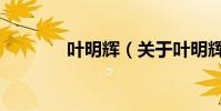 葉明輝(關于葉明輝的介紹)