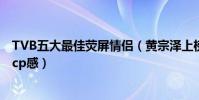 TVB五大最佳熒屏情侶(黃宗澤上榜與鐘嘉欣徐子珊都很有cp感)